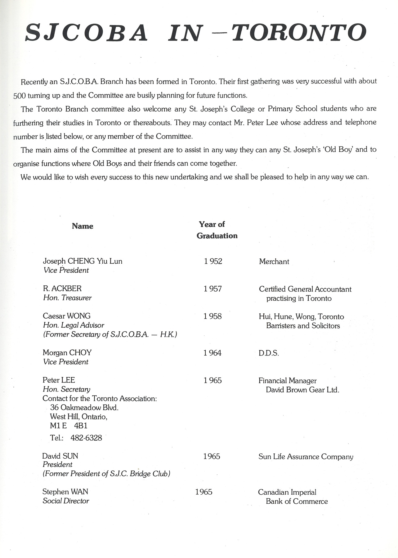 Exhibit #13 - TorontoOBA-1984-2